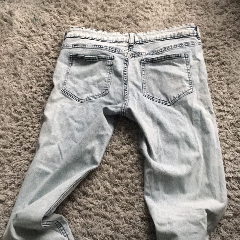 Acid wash jeggings